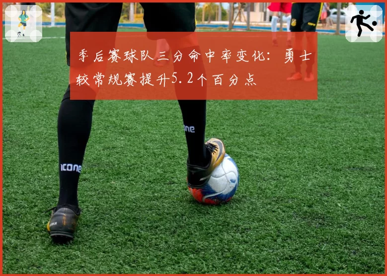 季后赛球队三分命中率变化：勇士较常规赛提升5.2个百分点